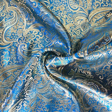 gold paisley metallic brocade fabric|Brocade Fabric By The Yard .